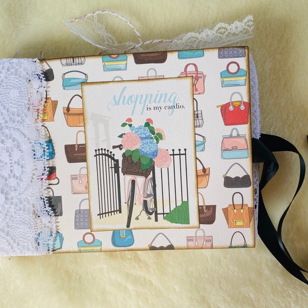 Junk Journal, Paper Bag Junk Journals, Paris Themed Journal, Mini Junk Journal