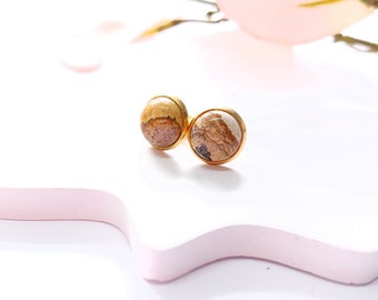 Yellow Jasper Jasper gemstone sand earrings