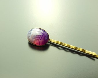 Hair Clip agate Gemstone Hairpin Hair Clip