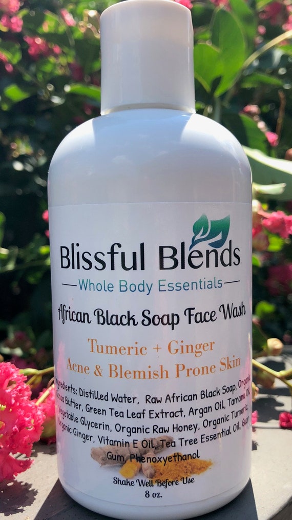African Black Soap Turmeric And Ginger Acne Face Wash 8 Oz