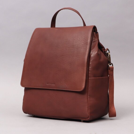 Leather Diaper Bag Backpack Convertible Backpack Leather Etsy