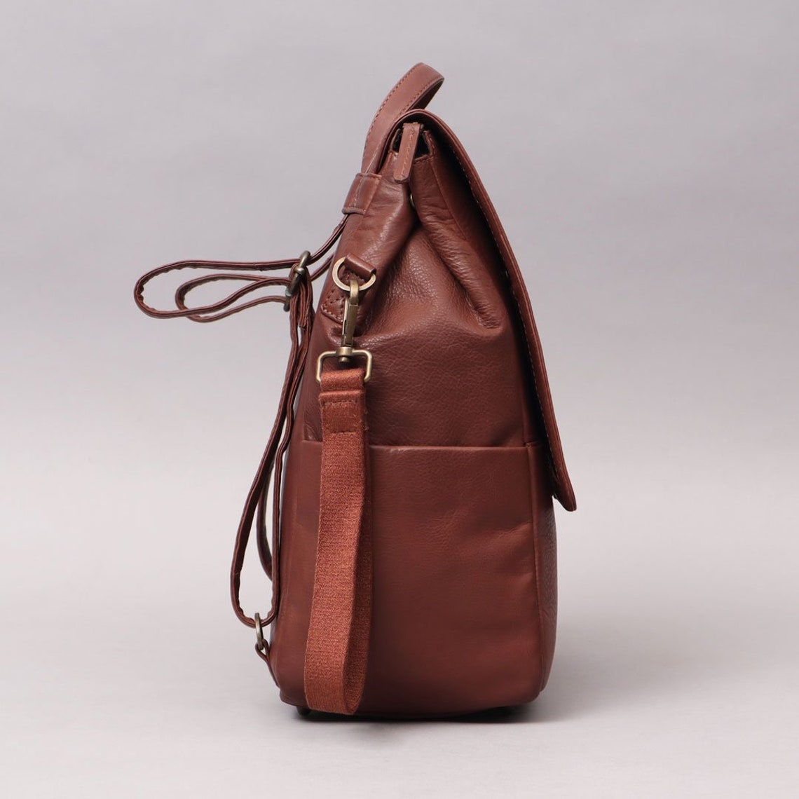 Leather Diaper Bag Backpack Convertible Backpack Leather Etsy