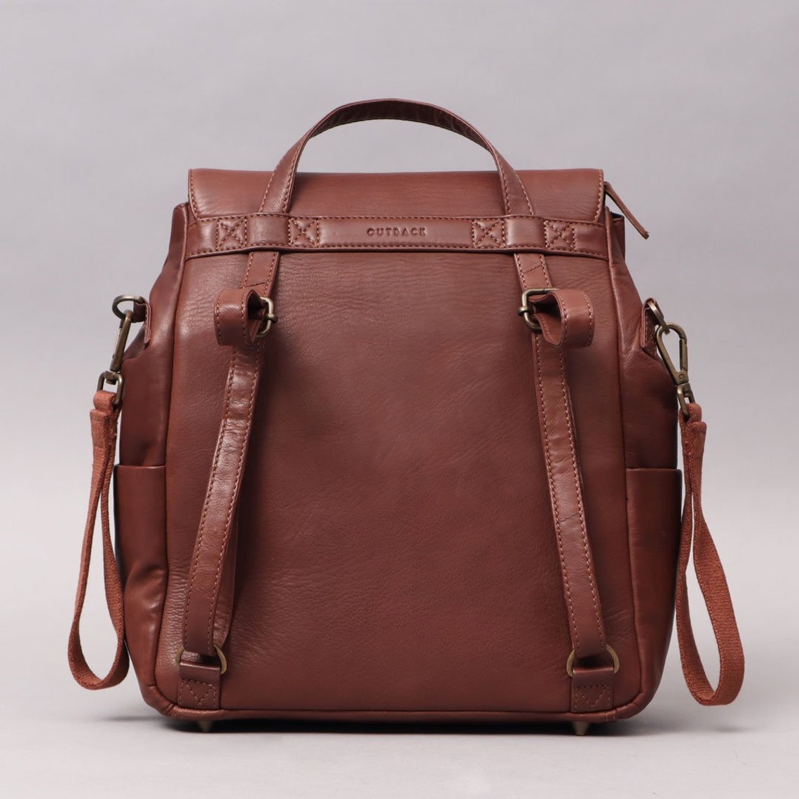 Leather Diaper Bag Backpack Convertible Backpack Leather Etsy