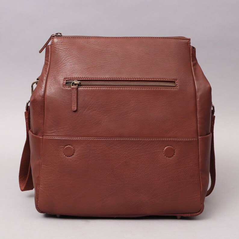 Leather Diaper Bag Backpack Convertible Backpack Leather Etsy