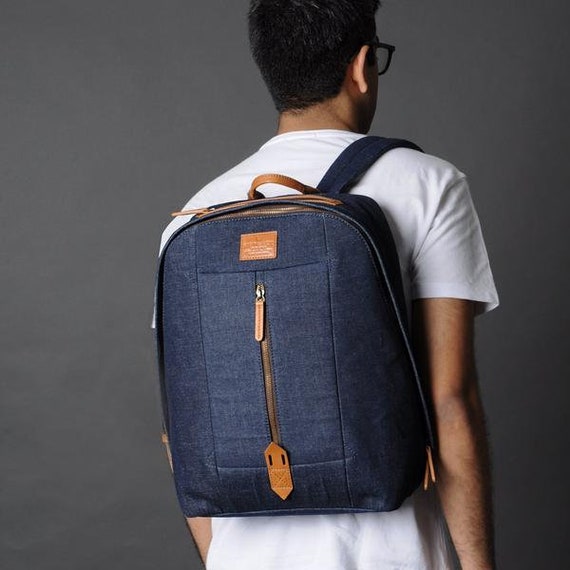 washed canvas backpack