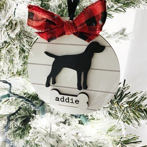 Dog Breed Ornament / Personalized Dog Ornament / Dog Christmas Ornament / 3D Dog Ornament / Shiplap Ornament / Modern Farmhouse Ornament