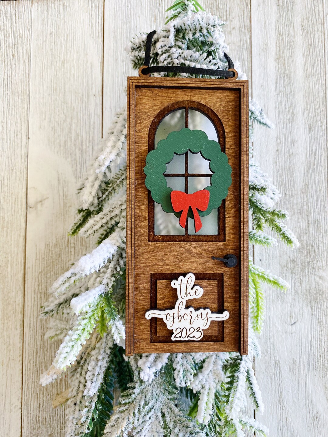 Personalized Christmas Ornament/ Front Door Ornament/ First Home