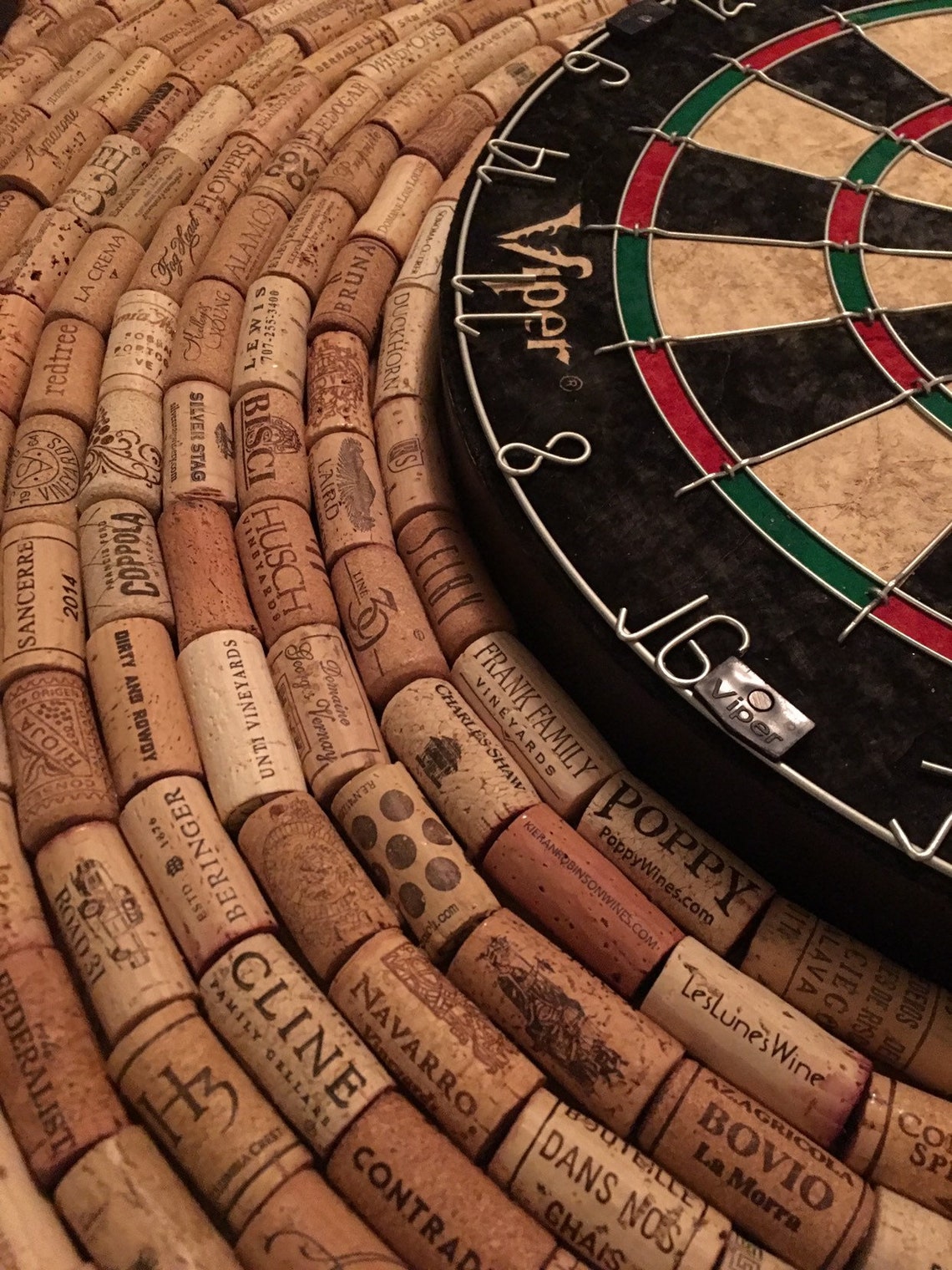 Handmade Wine Cork Dartboard Backer Etsy