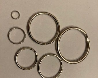 Porte-clés diamètre 6, 12, 16, 20, 25 et 30 mm 10 25 50 100 pièces en acier nickelé à partir de 0,12 EUR