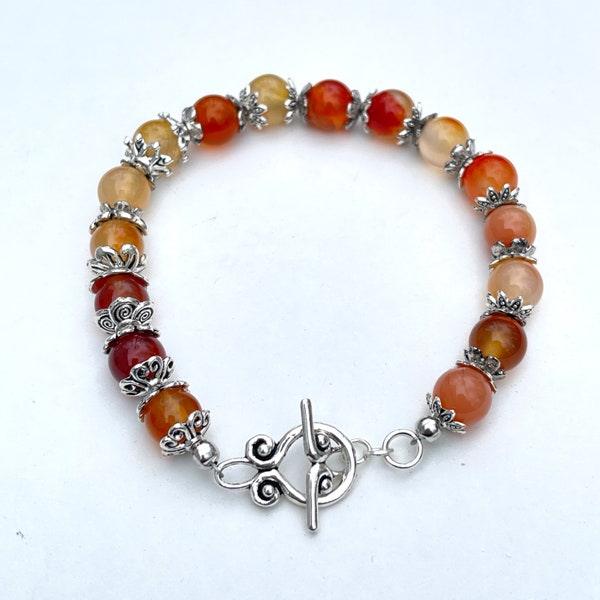 Brown Bead Bracelet Etsy