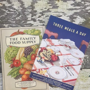 Vintage Healthy Family Food Booklets by Metropolitan Life Insurance Company