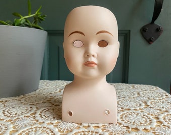 Doll Head - Vintage Reproduction Antique Style Doll Head Only | Doll Head Decor, Doll Parts, Oddity Decor