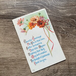 Antique Unused Post Cards - Flowers | Vintage Paper Ephemera, Spring Post Cards, Antique Vintage Stationery | Collage, Junk Journal