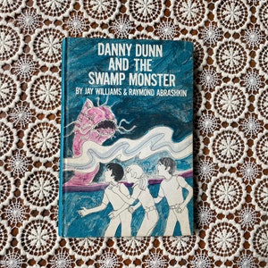 Danny Dunn and the Swamp Monster  | Used Vintage Book | Teal Blue Cover Monster Stories Vintage Weekly Reader Book