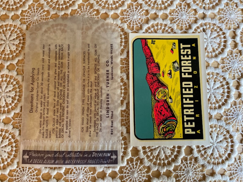 Vintage Colorful Petrified Forest Vibrant Souvenir Decal for Display ...