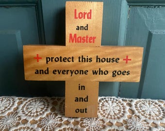 Lord & Master Wooden Cross Wall Decor