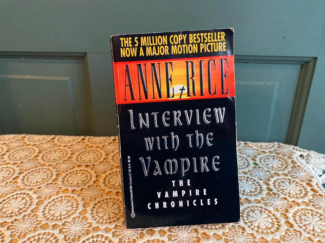 Interview With the Vampire by Anne Rice Vintage Horror Paperback Black