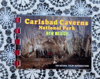 Carlsbad Caverns Vintage Souvenir NEW MEXICO Small Vintage Souvenir Photo Snapshots Booklet Assortment | 4" by 3"