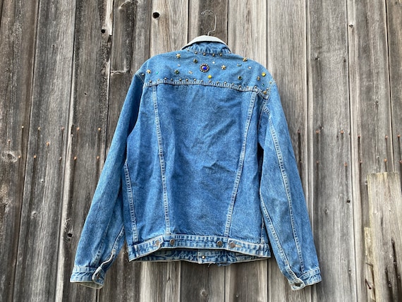 Heidi Denim Jacket In Vintage Red