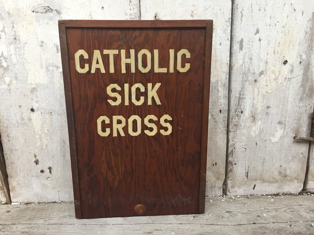 Last Rights Box Wooden Last Rites Box | Catholic Sick Cross | Box Only | Last Rites ...