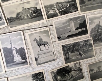 Small Vintage Gettysburg, PA Souvenir Photo Snapshots | 19 Photos | 3 1/2" x 2 1/4"