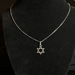 925 Sterling Silver Star of David Necklace, Jewish Necklace, Star Necklace