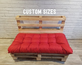 Single cushion for Pallet  | Tufted  seat cushion | Seating Pillow | Back cushion | Bench Cushion |  CUSTOM SIZES