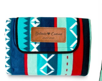 Personalized PICNIC BLANKET, 200 cm x 200cm, beach blanket, camping blanket, waterproof blanket, blanket with thermal insulation