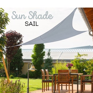 Triangle Durable Shade Sail with mounting set | 4.5m/177 inch | Patio Oxford Sun Shade Outdoor Awning | Waterproof Garden Shade Cloth Canopy