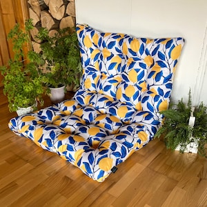 Outdoor Floor Cushion for Reading Nook | Water Resistant custom floor cushion | floor pillow seating | floor pouf | seat cushion |