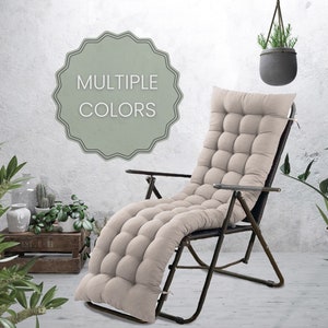 Coussin de chaise longue pour chaise haute | Coussin pour chaise longue | Coussin pour chaise longue | Coussin pour chaise de plage |  Coussin de patio | Coussin pour chaise longue | Transat au bord de la piscine