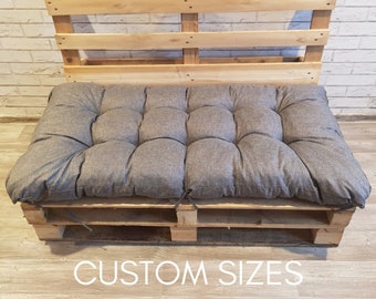 Custom Sizes Single cushion for Pallet | Tufted seat cushion | Seating Pillow | Back cushion | Bench Cushion | bench cushion | CUSTOM SIZES