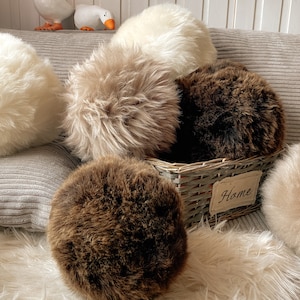 Fur Ball Pillow Etsy UK