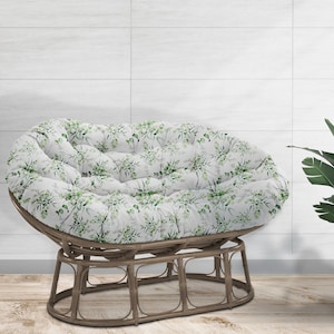 Mamasan Velvet Cushion ONLY | Replacemant Cushion for Double Papasan  Rattan Chair |   Comfy seat Mamasan Cushion Garden Saucer Wicker Pad