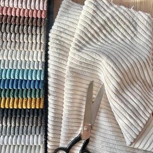 Breitstreifen Cord Meterware | Strukturierter Cordstoff |  | Polstermöbel Starker Stoff | Farben | Sofa Stoff