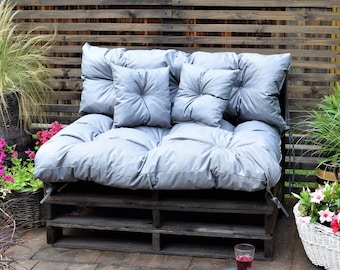 Pallet cushions set, Waterproof fabric cushions for pallet furniture, garden cushion for terrace,  Cushions made to order, various colors