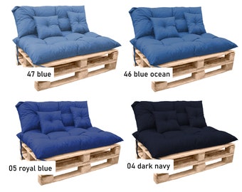 Custom seat cushions | Couch Cushions Set | Outdoor Cushions for pallet furniture |  Patio Cushions | Navy bench cushions | Custom Size