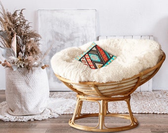 Shaggy chushion ONLY pillow for the papasan armchair fluffy cushion for  papasan chair shaggy round pillow CUSHION for hanging chair