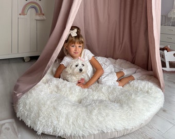 Teepee pillow | Fluffy Floor Cushion Seating | custom floor cushion | Shaggy Large Floor Pillow | Kids floor cushion sofa | kids room decor