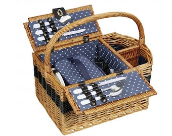 PICNIC BASKET, personalized picnic basket, 2 person, picnic basket with equipment and thermal bag, personalized company gifts,