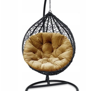 Round Cushion, velvet fabric, 120 cm / 47 inch, hanging chair cushion, garden swing cushion, Cushion for hammock,  different colors