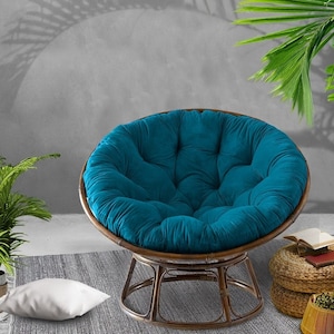 Oreiller PAPASAN, coussin de chaise papasan, oreiller pour fauteuil suspendu, oreiller rond, différentes couleurs et tailles, oreillers sur demande image 1