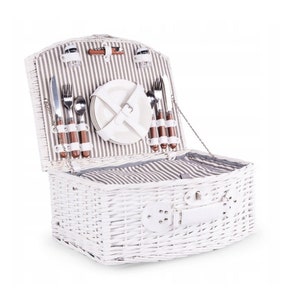 PICNIC BASKET, 4 person,  wedding personalized picnic basket, picnic basket with equipment and thermal bag, personalized wedding gifts,