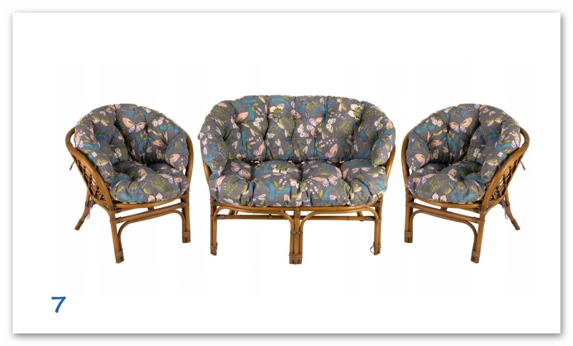 CUSHIONS for rattan sofa and chairs garden cushion set for Etsy