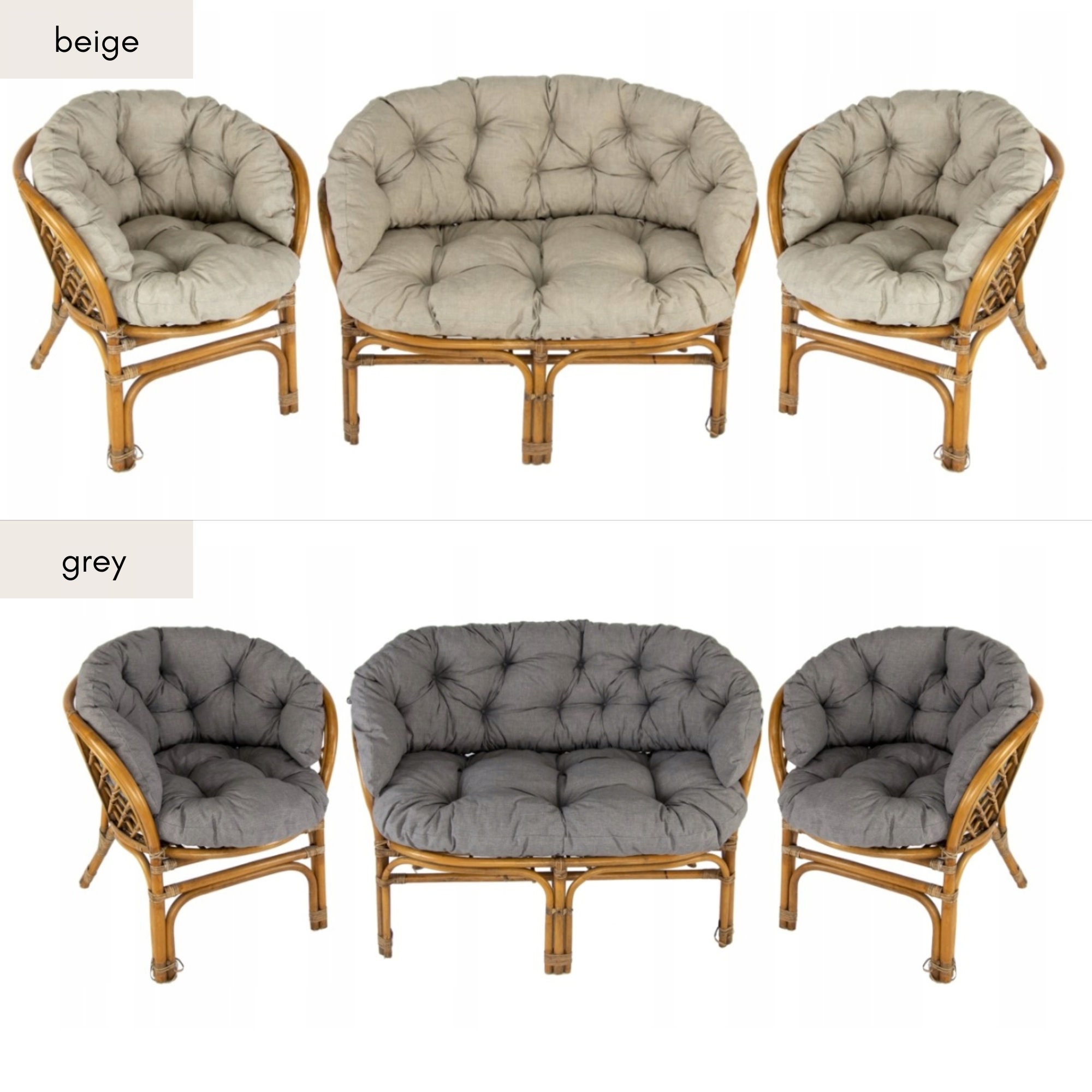 Set 4 Cuscini Esterni JMGBird 48x48cm - Impermeabili, Con Lacci Per Sedie