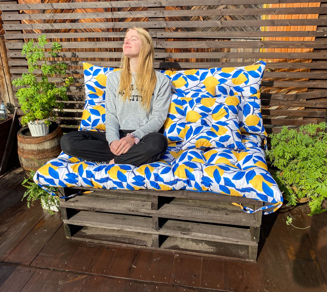 Pallet Cushions Set Replacement Cushions Backrest Seat Cushions 2 Small