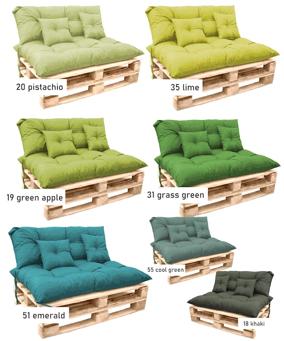 Green Outdoor Cushions Set Pallet Cushions Set Outdoor Cushions for Pallet Furniture Patio Cushions Lime Bench Cushions custom Size Etsy