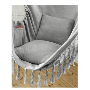 Fauteuil Hamac Suspendu Brésilien RELOAD - Beige écru, Coton, Bohème Chic, Charge 120kg