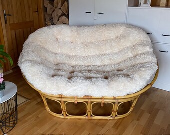 Shaggy Double Papasan Cushion Fluffy Pillow for Mamasan Shaggy Cushion for Sofa Wicker Chair fluffy Replacement Cushion cushion Only Etsy UK