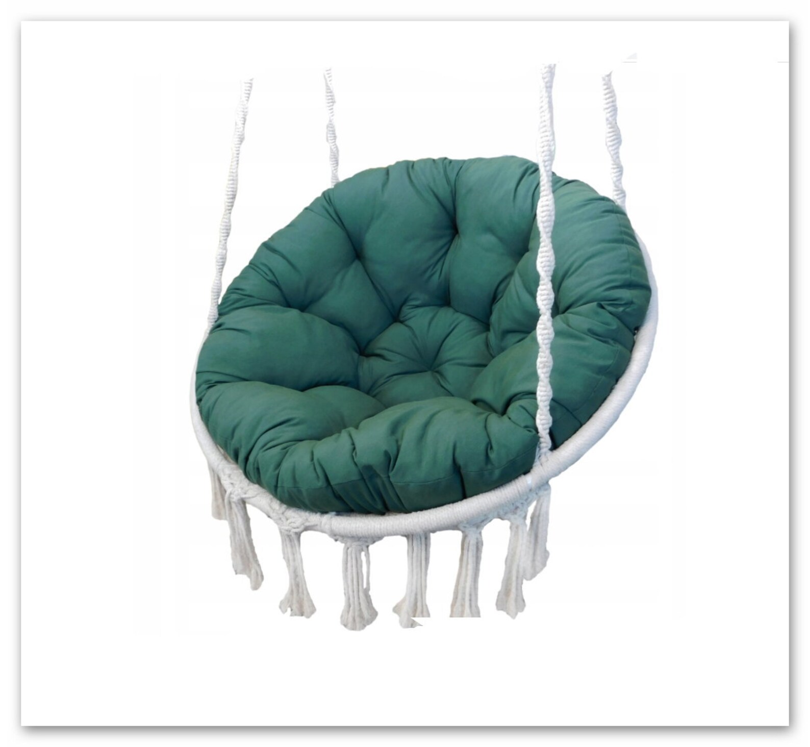 Round Cushion Hanging Chair Papasan Cushion Garden Swing Etsy